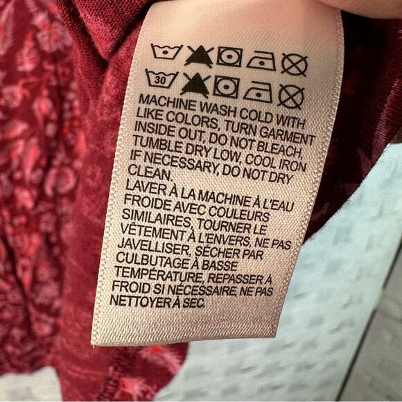 Lucky brand peasant top knit floral the v-neck peplum bohemian hippie western - Picture 7 of 10